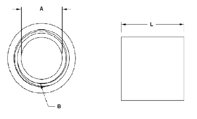 WELDED IN PLACE HUBS – HWI SERIES- DIAGRAM WELDED IN PLACE HUBS - HWI SERIES- DIAGRAM