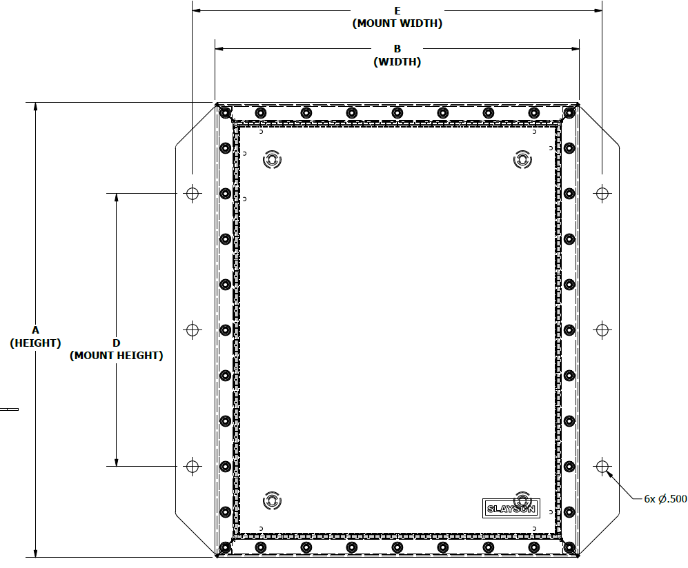 NSMI Perspective Drawing Marine Submersible Enclosure NEMA 6P IP68 NSMI Perspective Drawing Marine Submersible Enclosure NEMA 6P IP68