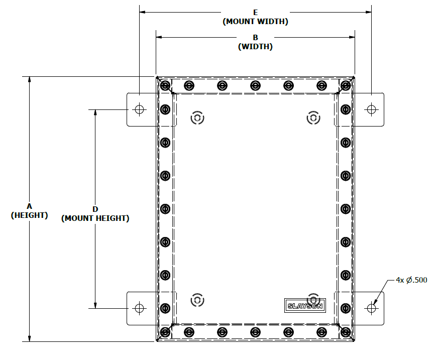 AAMI Dimention Drawing Standard Submersible Enclosure NEMA 6P IP68 AAMI Dimention Drawing Standard Submersible Enclosure NEMA 6P IP68